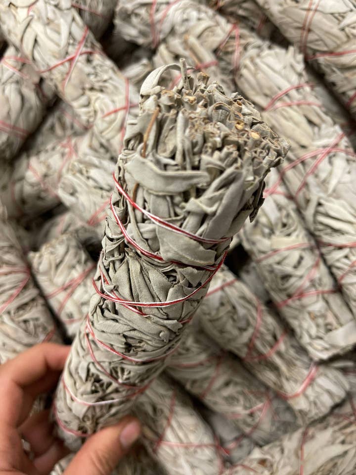 9 inch California ORGANIC White Sage Wholesale Smudge Sticks , Sage High Quality 2 side cutted for wholesale by CaNatureLover