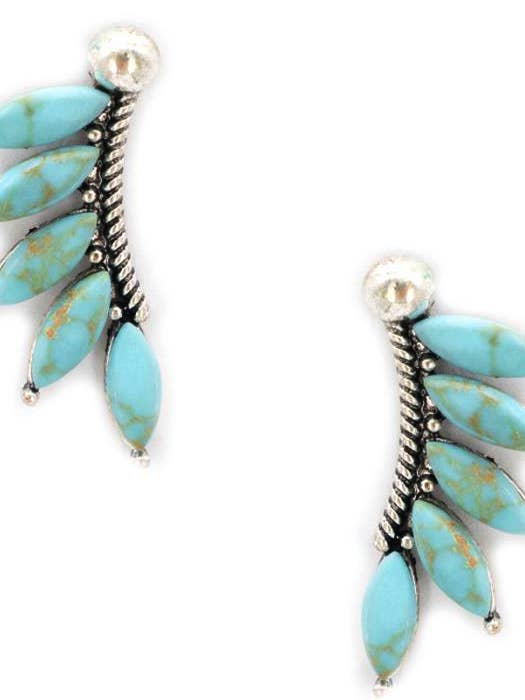 WESTERN STYLE STONE PEARL EARRING for wholesale by anbfashion