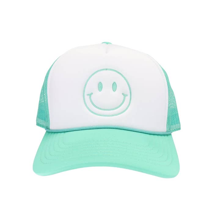 C.C Beanie - Wholesale Trucker Hat - Women's - Smiley Face C.C Embroidered Foam Trucker Hat TCM0001
