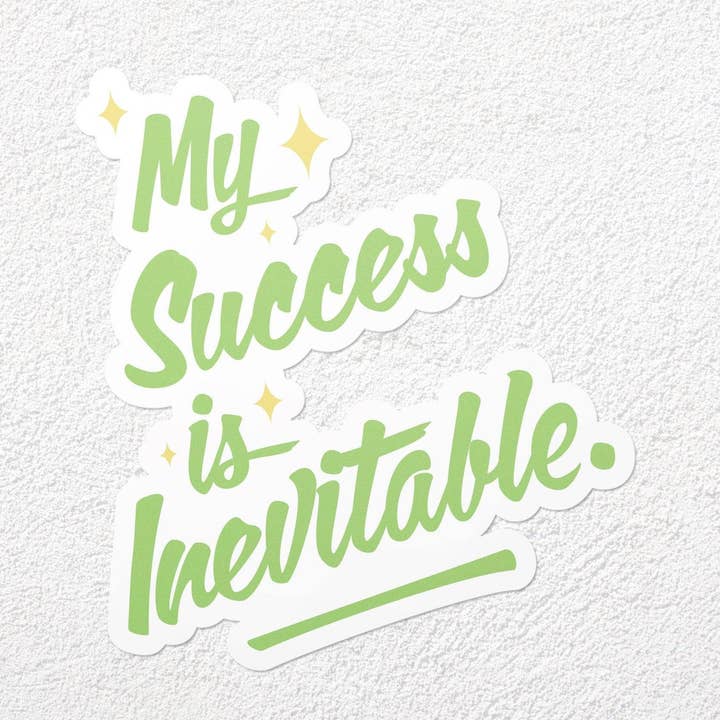 Adesivo in vinile opaco «Il mio successo è per la vendita all'ingrosso da parte di Coffee Cups & Curiosities