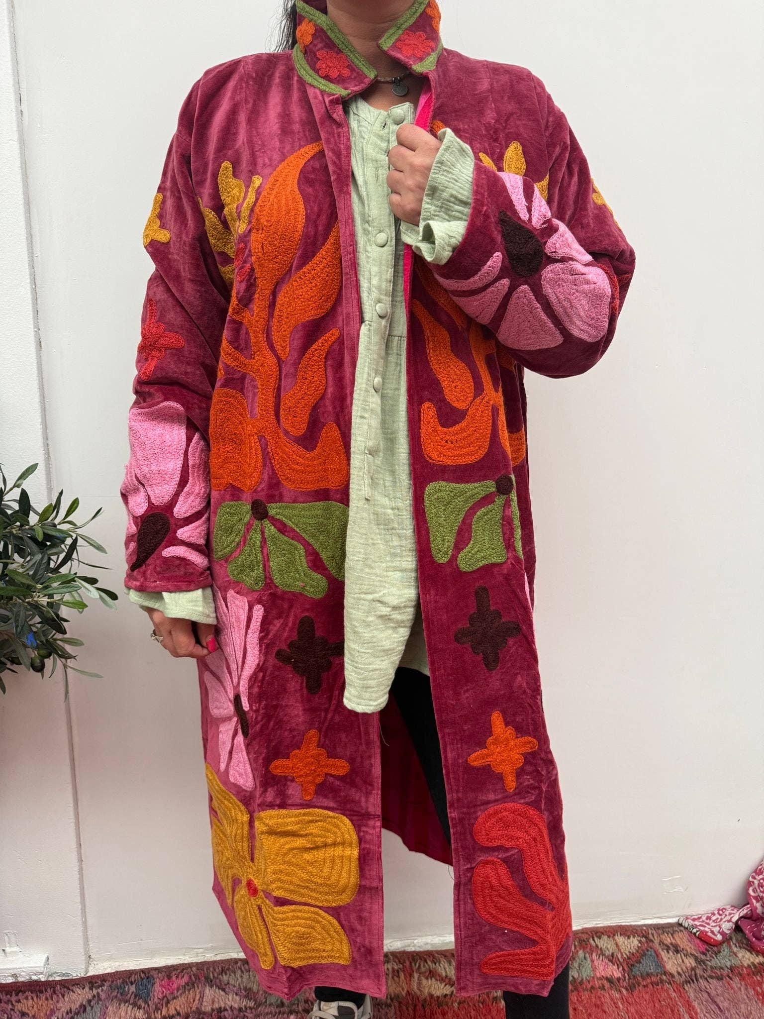 ToutVintage – Blusão - Mulher por atacado – Casaco Kimmie com bordado de veludo7