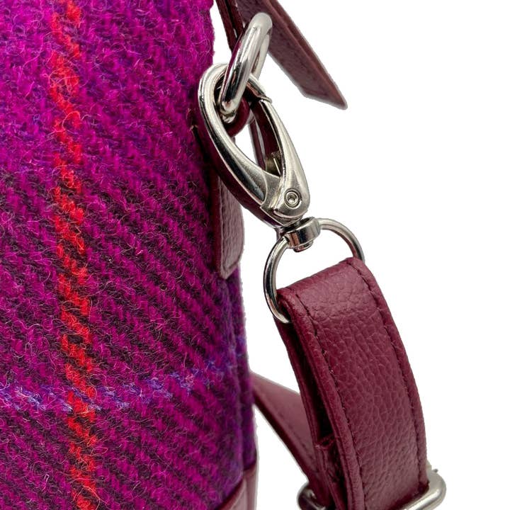 maccessori - Wholesale Shoulder Bag - Women's - Harris Tweed Large Shoulder Bag Purple Check