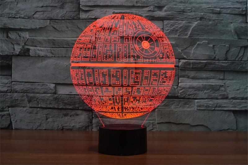 Banjeez - Wholesale Accent/Desk Lamp - Death Star 3D Illusion Lamp - Closeout Sale4
