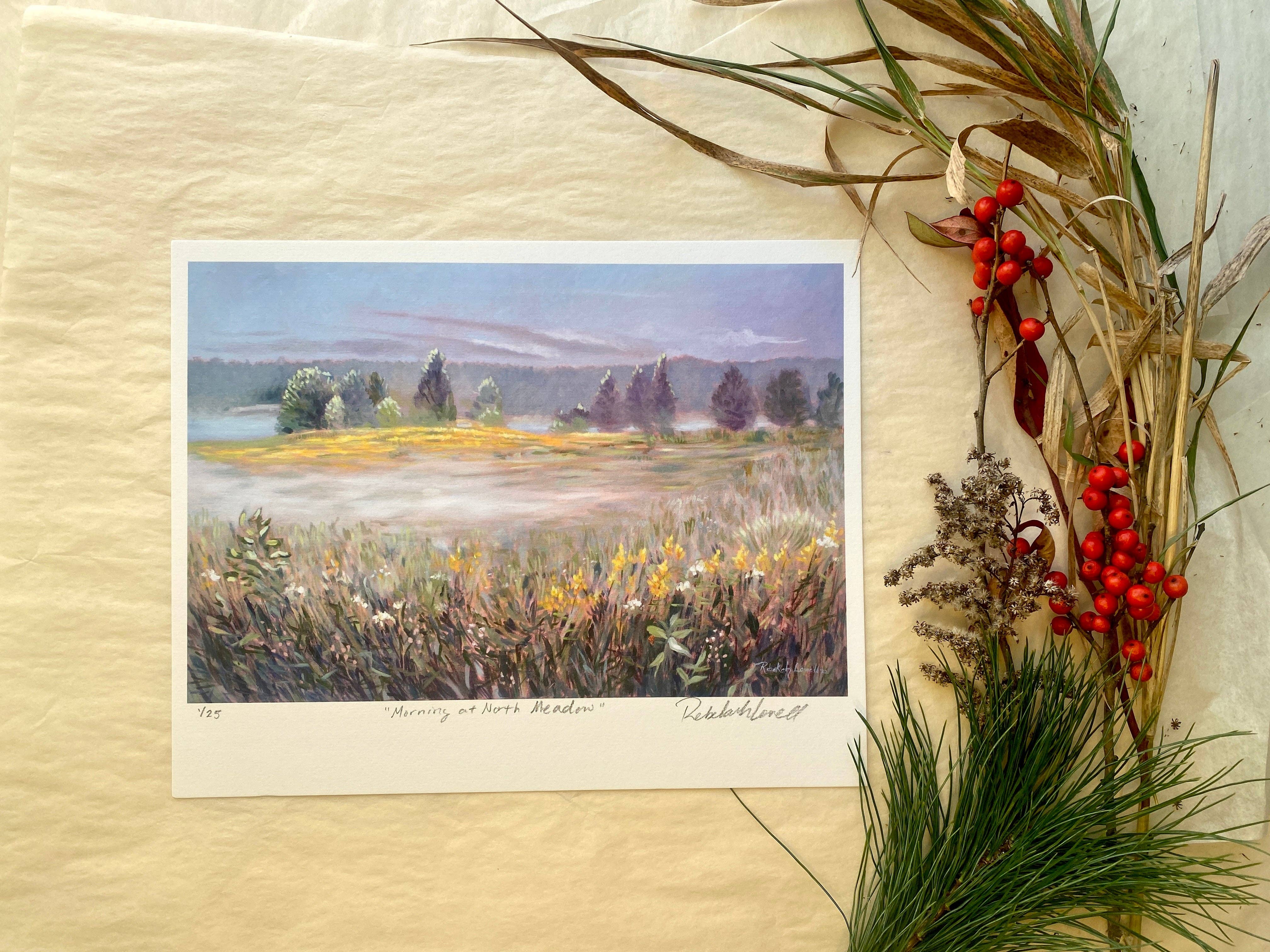 Rebekah Lowell Creative Studio - Wholesale Art Print - "Morning at North Meadow" Brush with Nature Art Print1