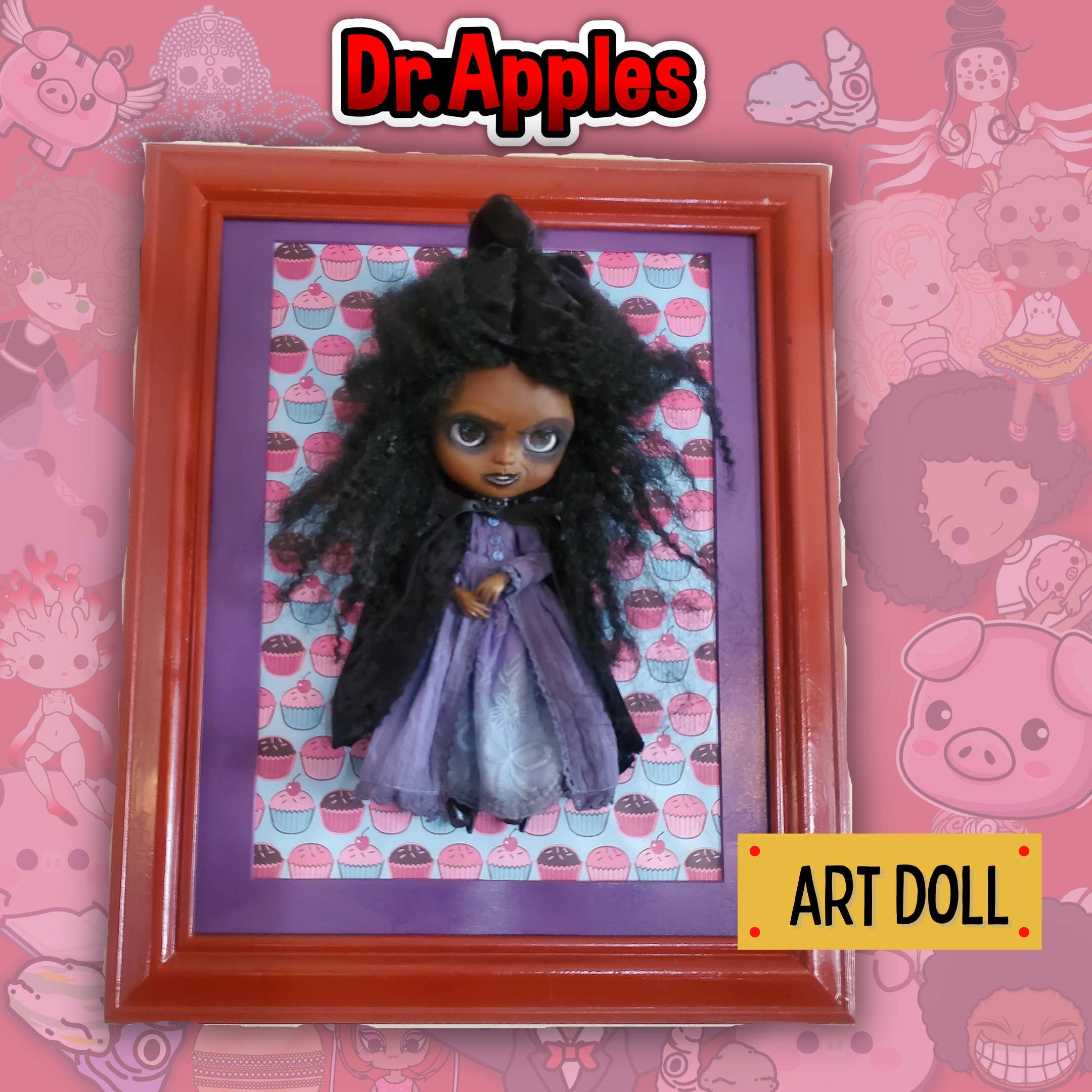 Dr. Apples, LLC - Wholesale Doll – Kids - 75 Apples Art (#13) Rare! Neo Blythe Doll Witch Ooak - Blythe Oddities