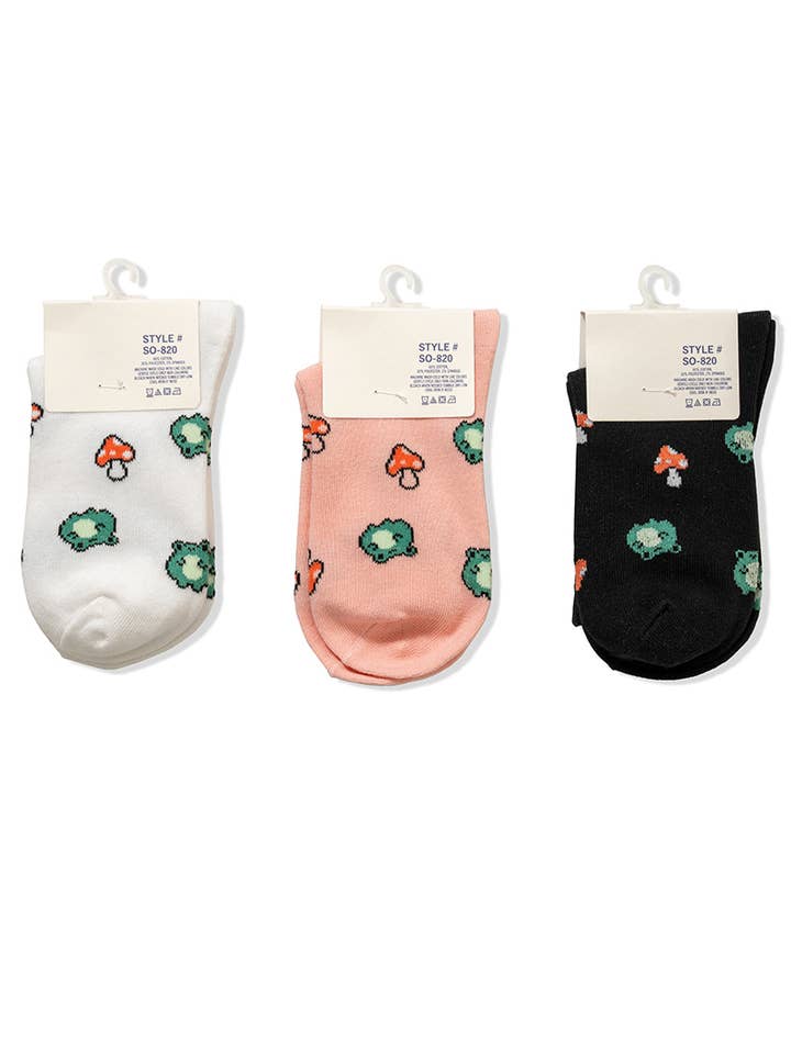 ..SI-26273 Frog And Mushroom Casual Socks for wholesale by 42POPS