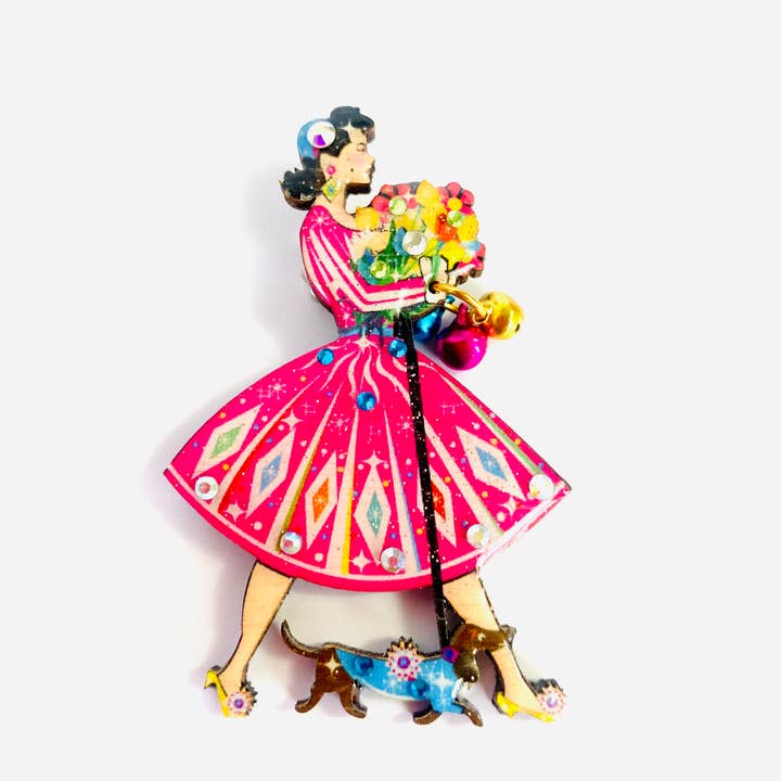 Rosie Rose Parker - Vente Broches - Broche originale rétro des années 19503