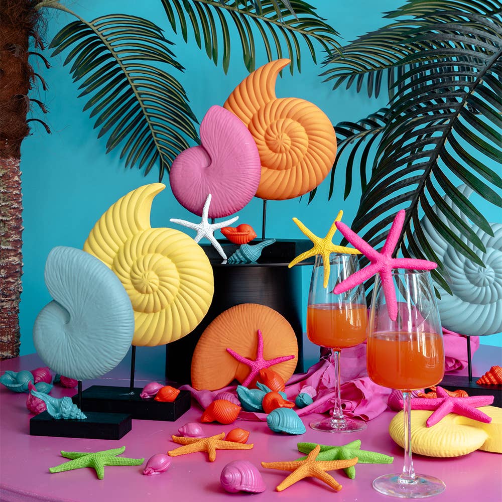 Vosteen - Wholesale Decorative Figurine - Poly shell shark, 3 motifs, L8/5, 5/3, 5cm, pink1