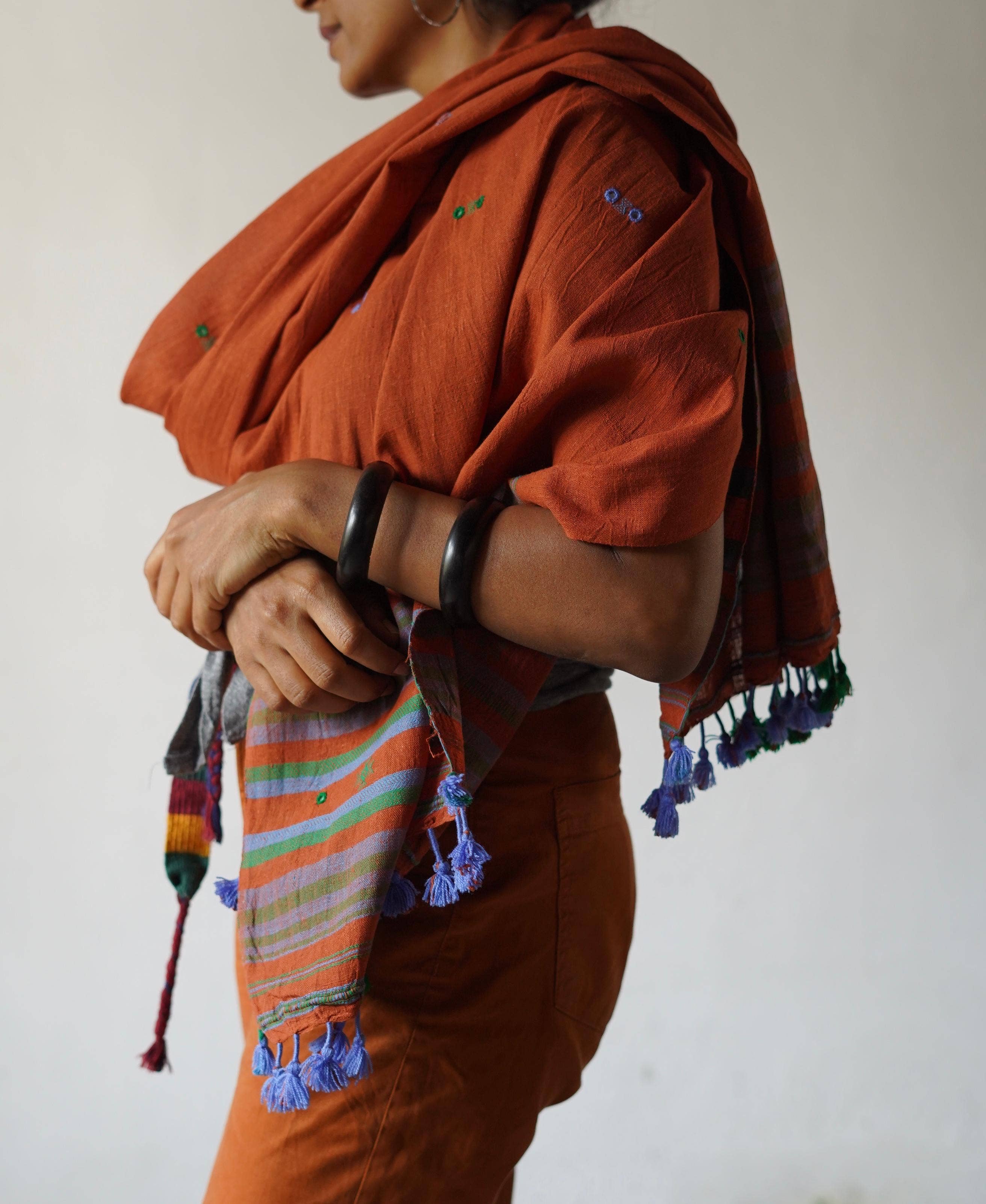 Annahmol - Wholesale Scarf - Unisex - Organic Indigenous Woven Cotton & Natural Dye Scarf29