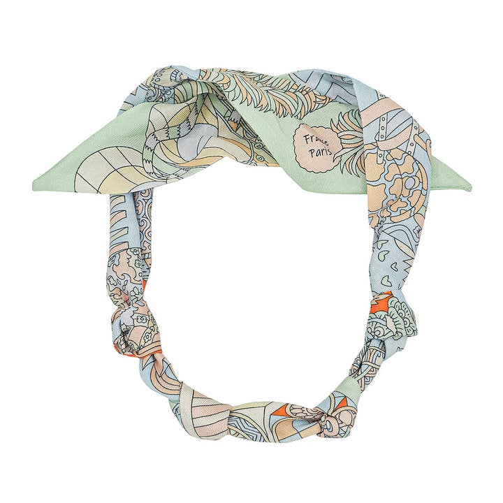 Mint and Cream Knotted Scarf Necklace, Perfect for adding charms to! for wholesale by What's Hot