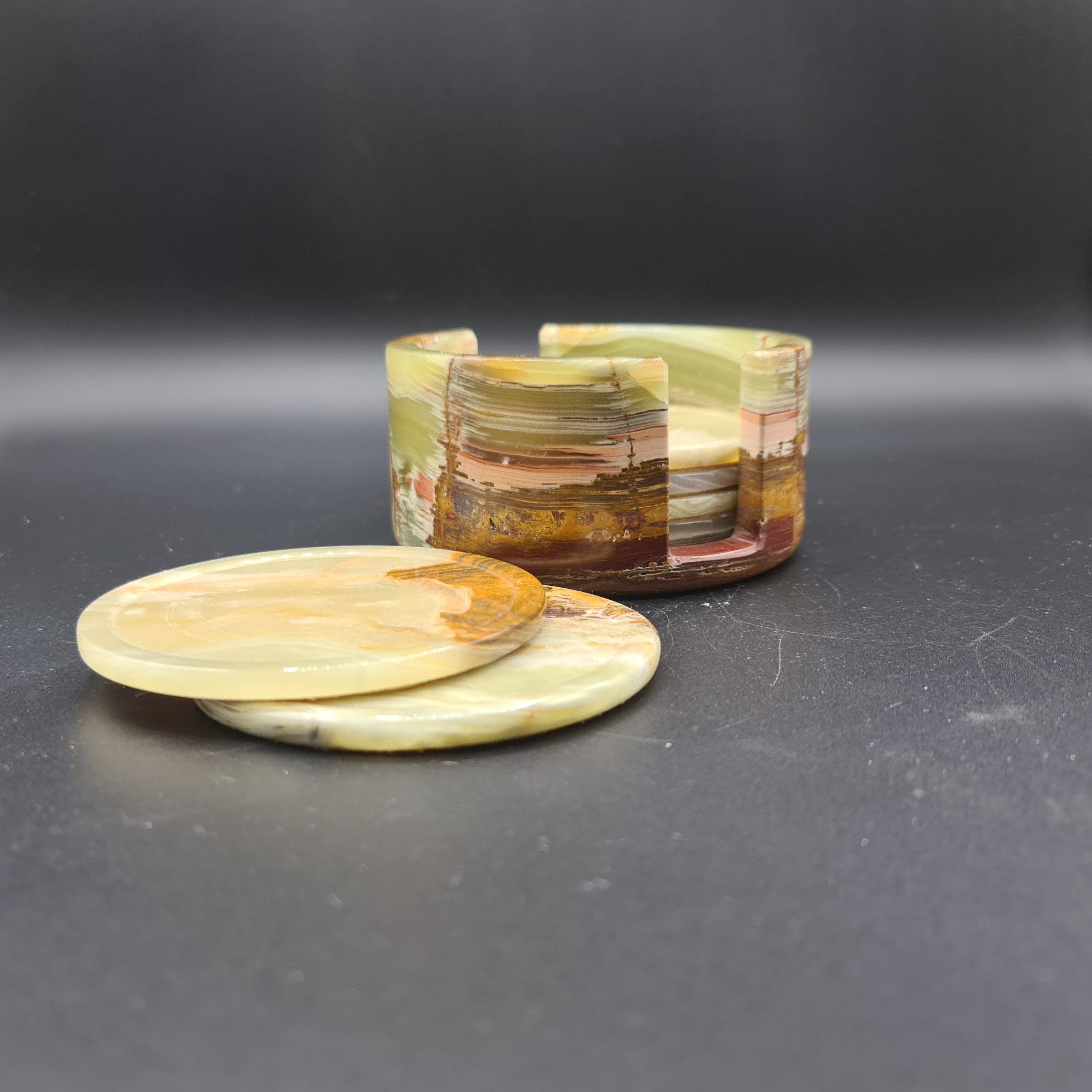 Gemstone Gifts Ltd. – wholesale Coasters – Onyx Tea Coasters - Set of 62