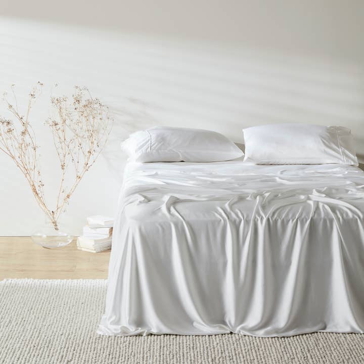 Sateen Sheet Set - Cloud for wholesale on Faire
