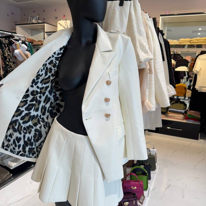 Vegan Pleated Mini Skirt for wholesale by Baciami