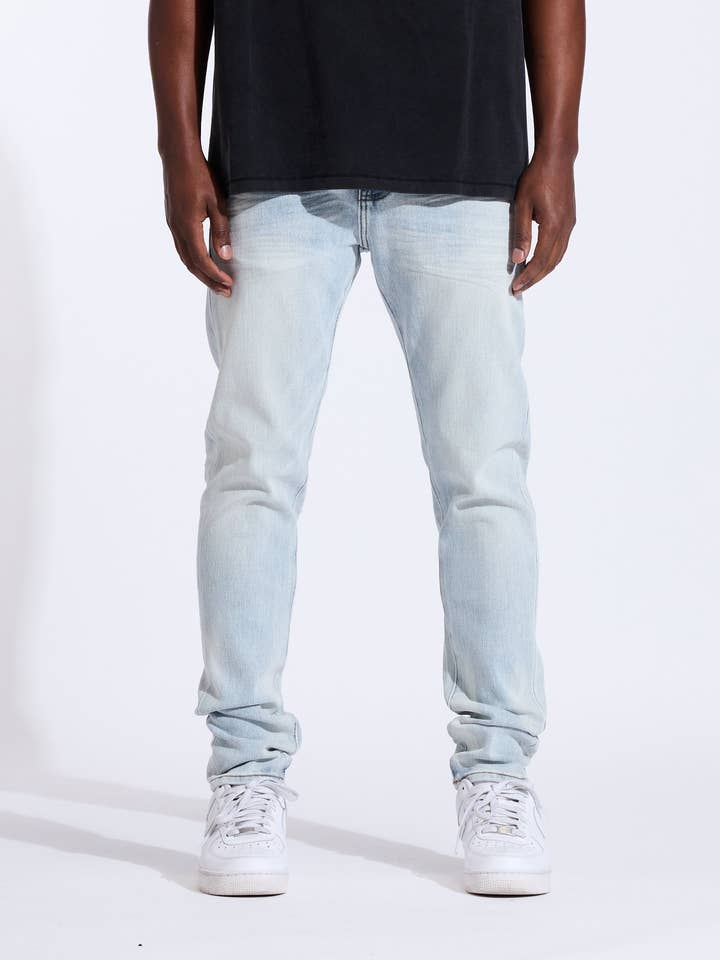 Denim Atlantic Standard (délavage clair) pour la vente par Crysp Denim
