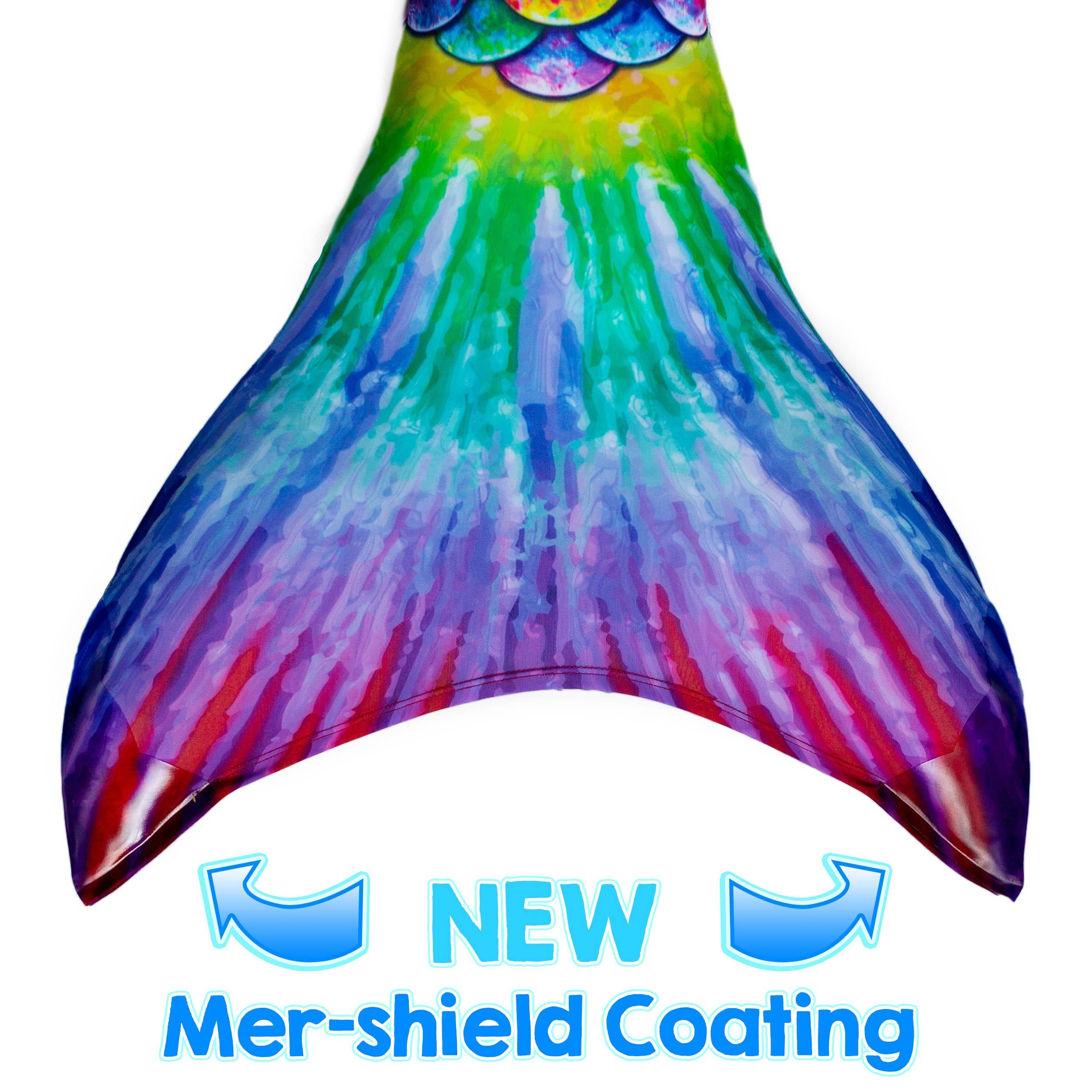 Sun Tail Mermaid - Wholesale Beach/Pool Toy - Kids & Baby - Hawaiian Rainbow Mermaid Tail + Monofin Set for kids, girls, teens, and women (pool toy)2