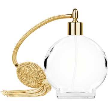 Best Bottles - Vente Flacon pulvérisateur - Bouteille en verre Clear Circle - 100 ml (plusieurs couleurs d'ampoule et de bouchon)5