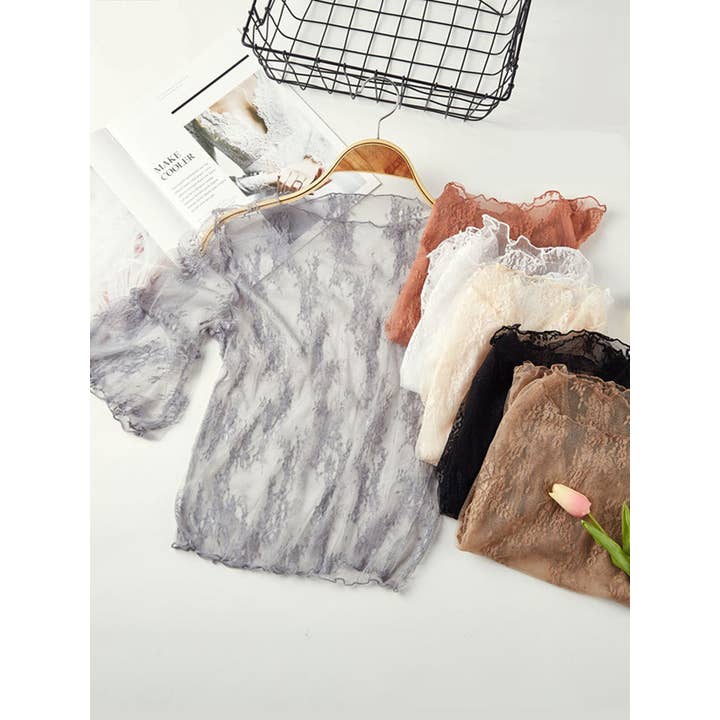 Katinki - Wholesale Blouse – Women’s - Short-Sleeve Lace Base Top7