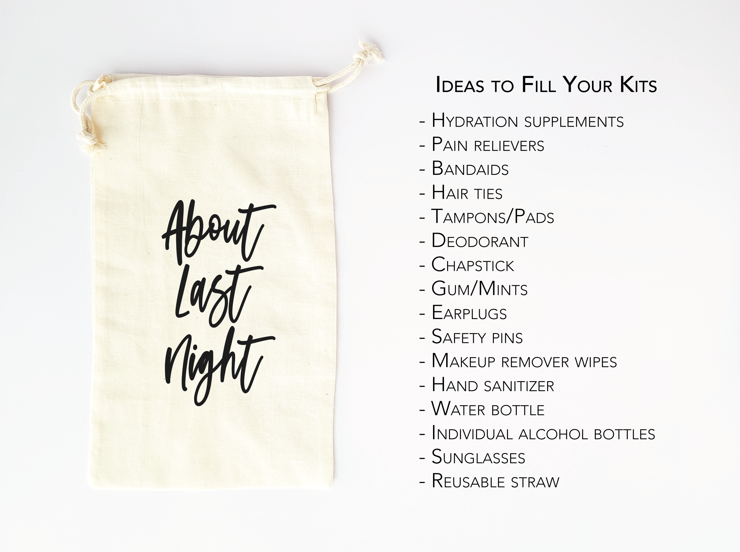 Where There Is Love - Vendita all'ingrosso Borse/Scatole per gadget da festa - Kit di sopravvivenza per post-sbornia | About Last Night2