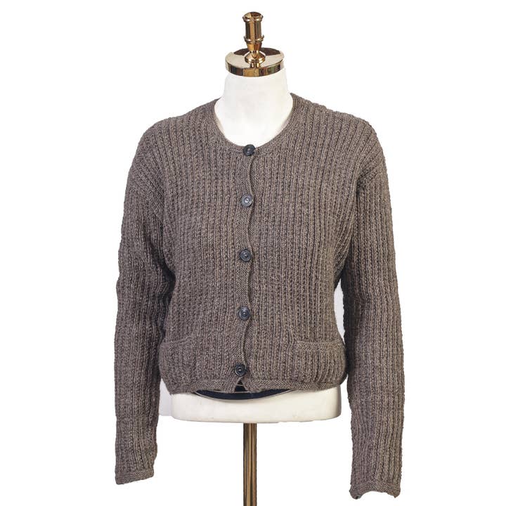 Håndstrikket Luxe Ribbed Cardigan Sweater for engroshandel hos vintage knits