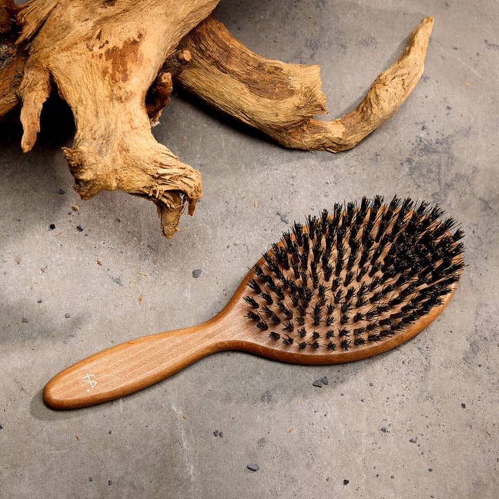 Cepillo de cuidado del cabello grande ovalado con cerdas de jabalí para venta al por mayor de Fa brushes