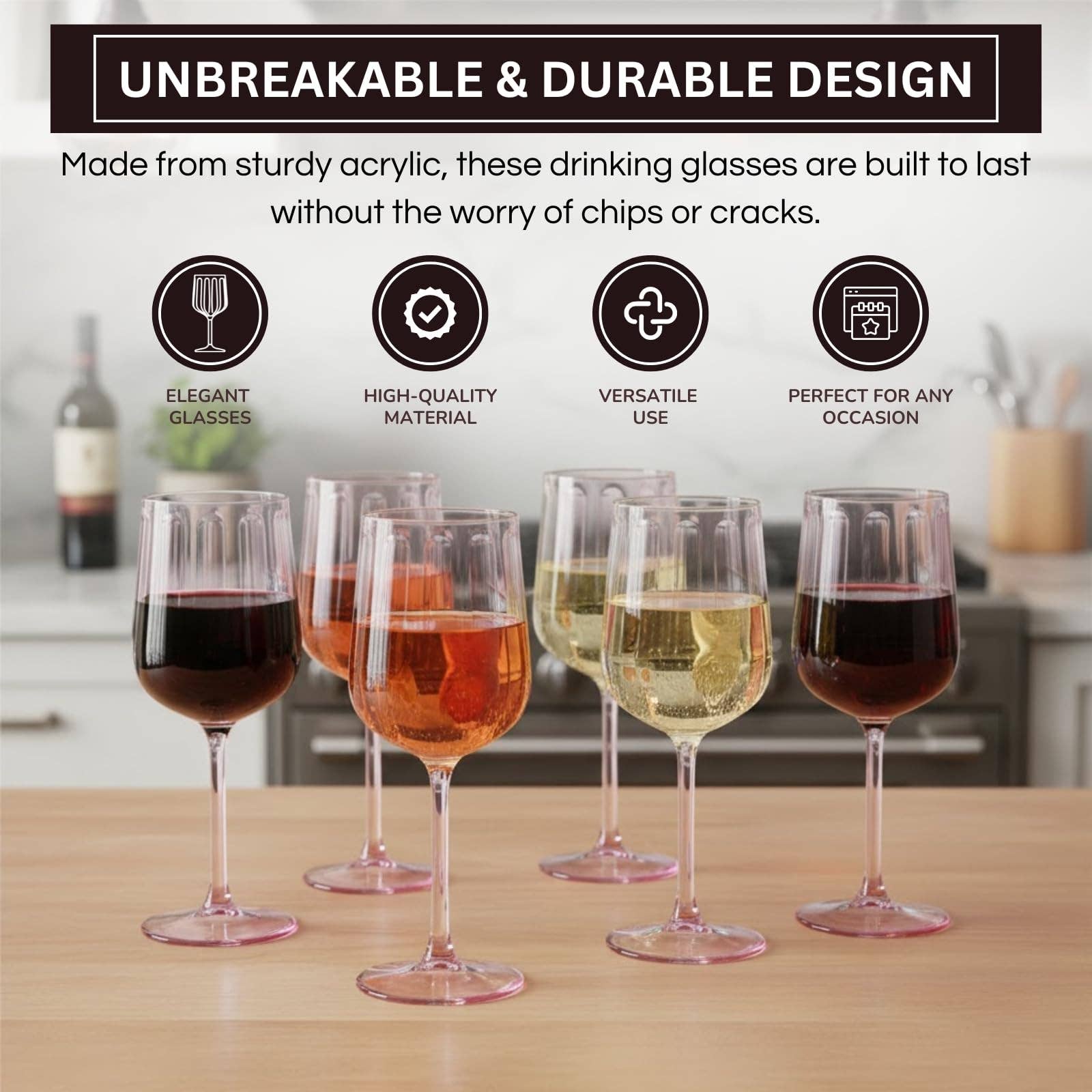 The Wine Savant /  Khen Glassware – wholesale Wine glass – Acrylic Lucia Stemmed Goblets -Unbreakable Wine Glasses2