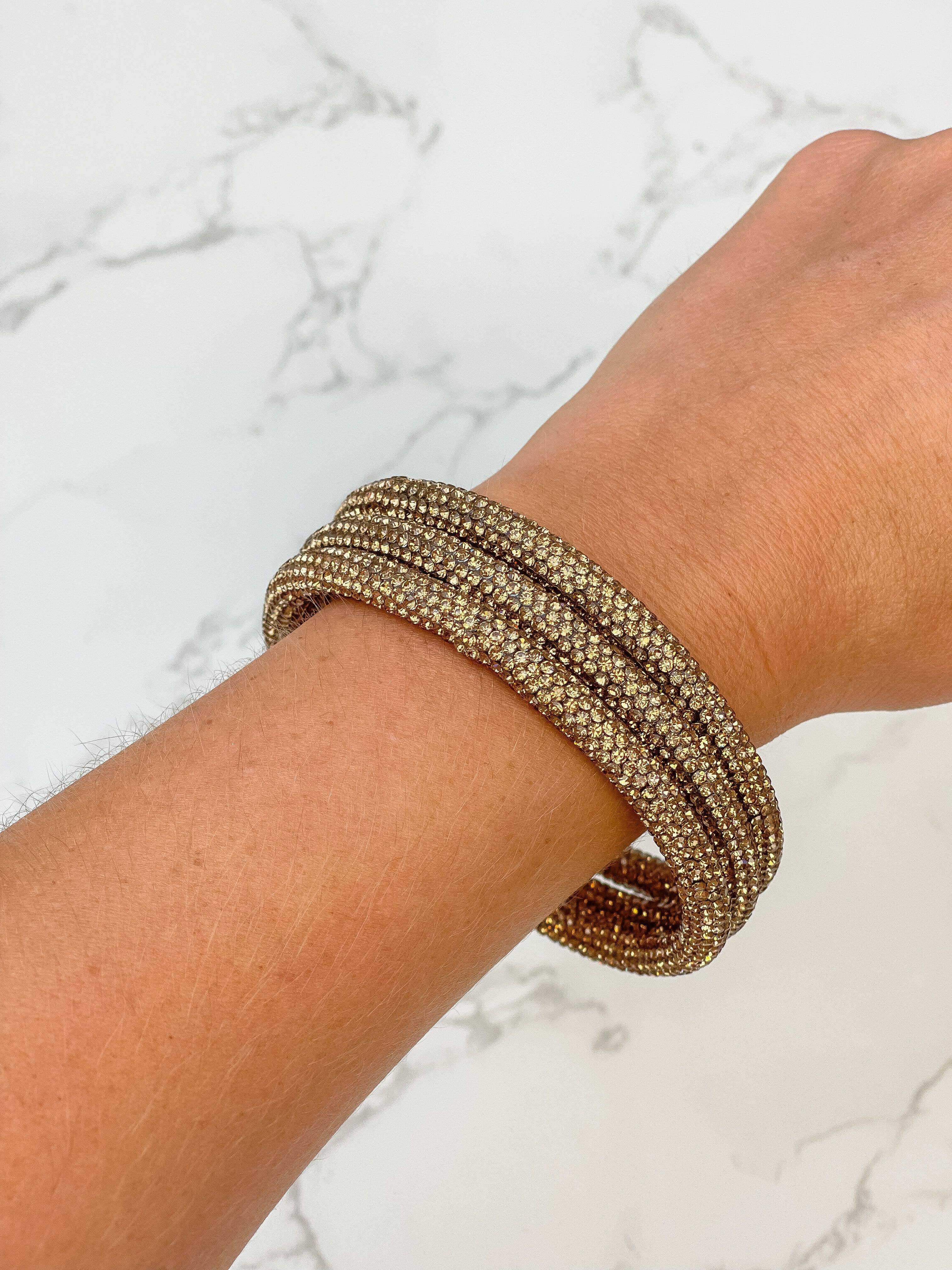 Prep Obsessed Wholesale - Vendita all'ingrosso Parure di gioielli - Set di braccialetti con strass11