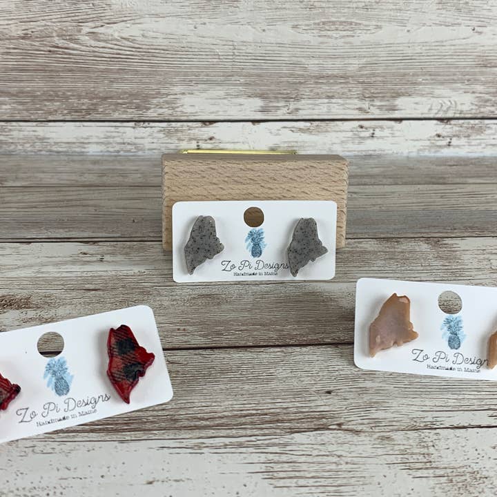 Small Maine Studs for wholesale by Zo Pi Designs