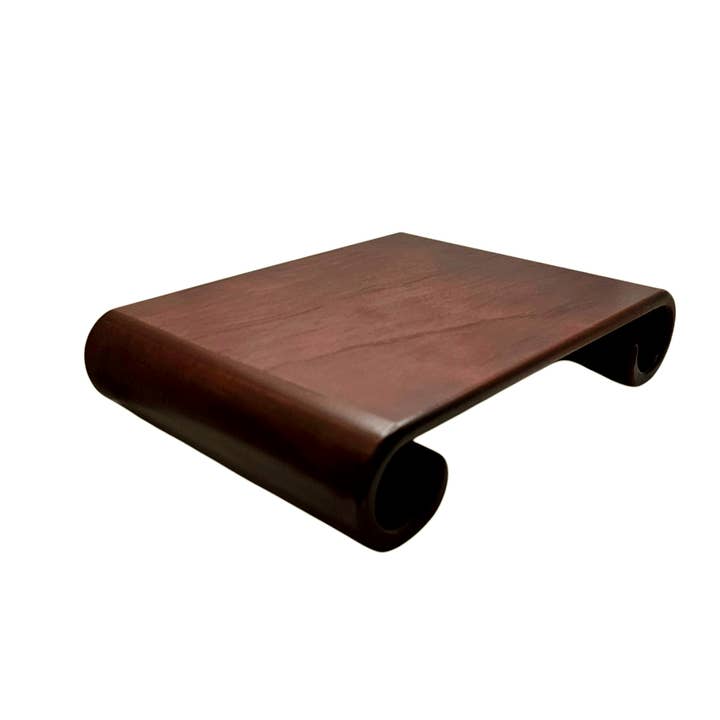 Walnut Scroll Stand 10x8 for wholesale by T-Trove Asian Decor