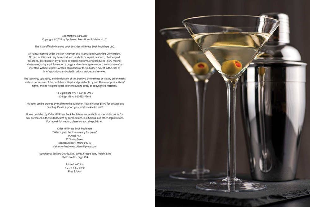 HarperCollins Focus - Wholesale Mixology & Beverage - The Martini Field Guide1