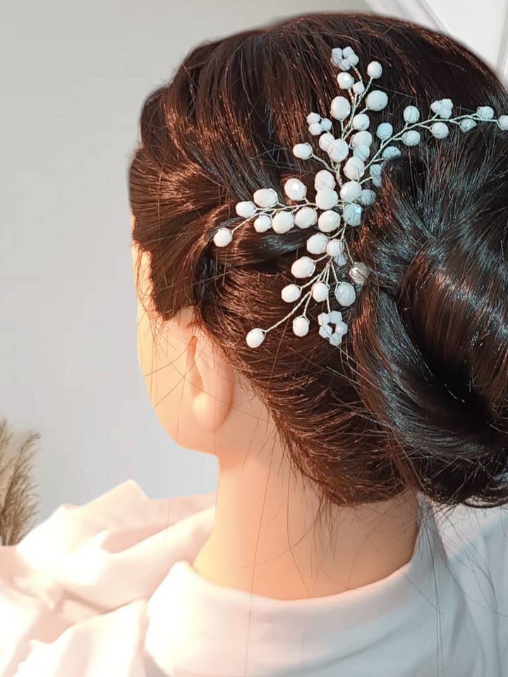 Flower Bridal Hair Pin for wholesale by N.Joya byCori