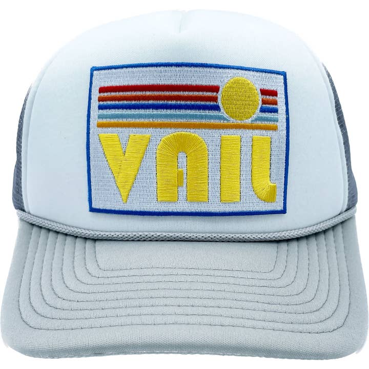 Hey Mountains - Wholesale Trucker Hat - Unisex - Vail, Colorado Trucker Hat - Retro