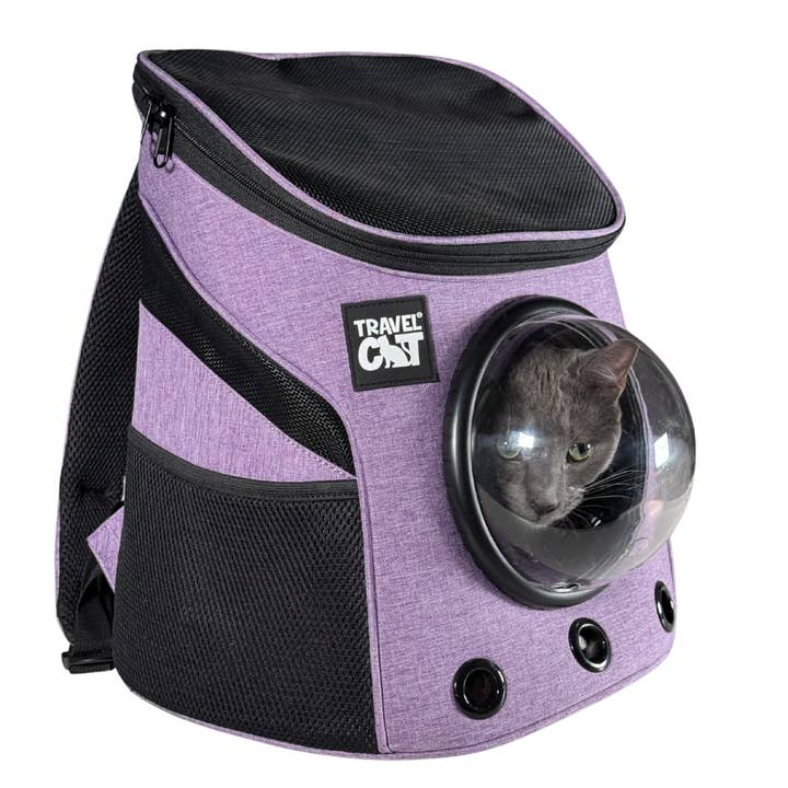 "The Fat Cat" Mini Cat Backpack - Purple for wholesale by Travel Cat Wholesale