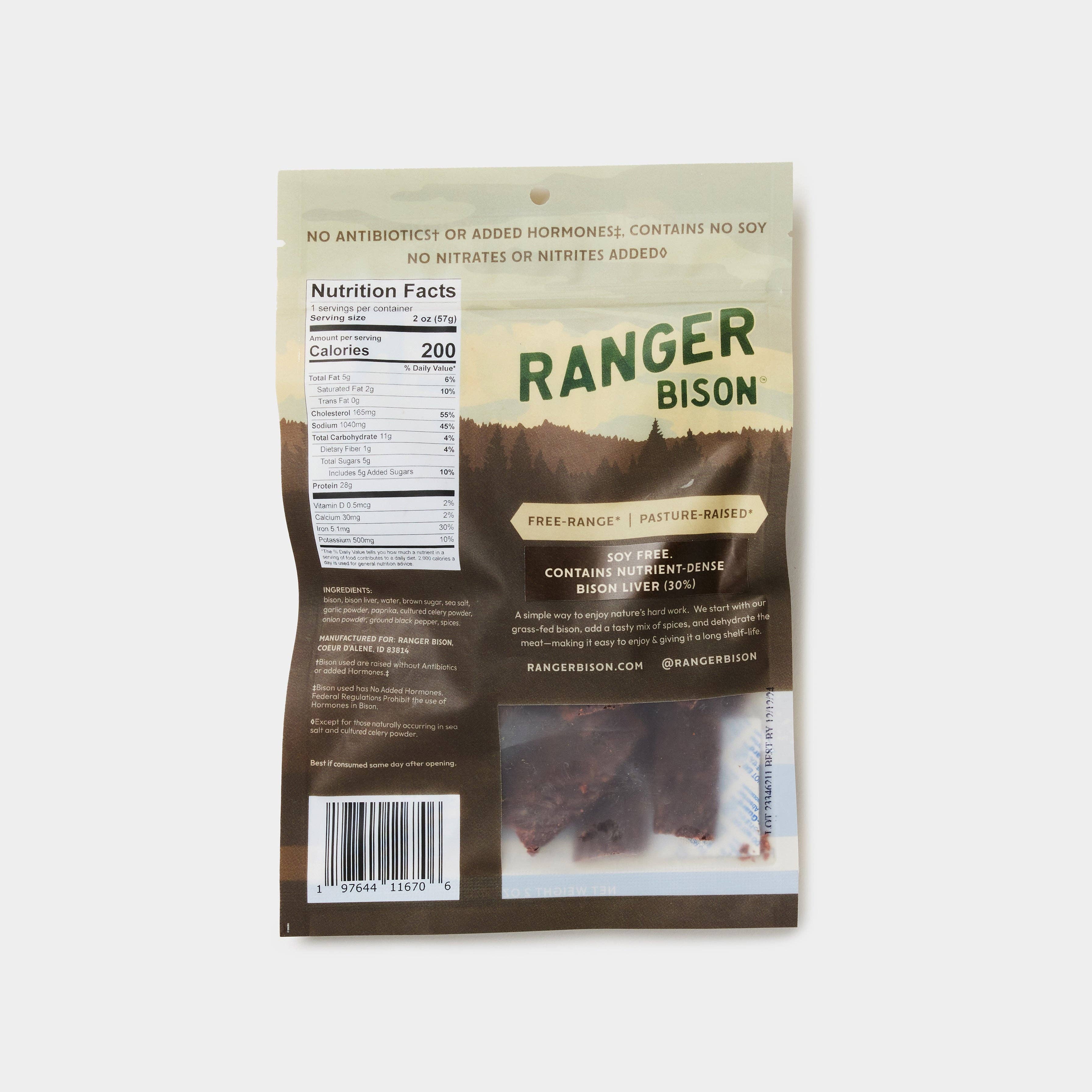 Ranger Bison - Wholesale Jerky - Ancestral Blend Bison Jerky Strips (2 oz)1