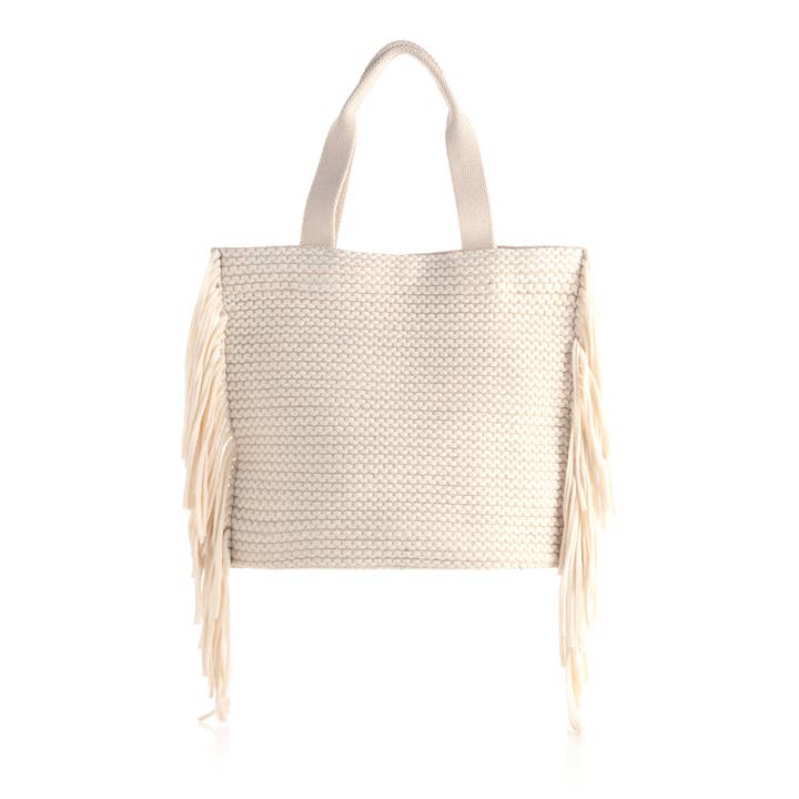 MAVIS TOTE, IVORY for wholesale by Shiraleah