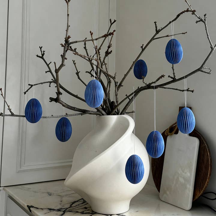 Huevo de decoración de Pascua de papel de un solo color para venta al por mayor de coopz