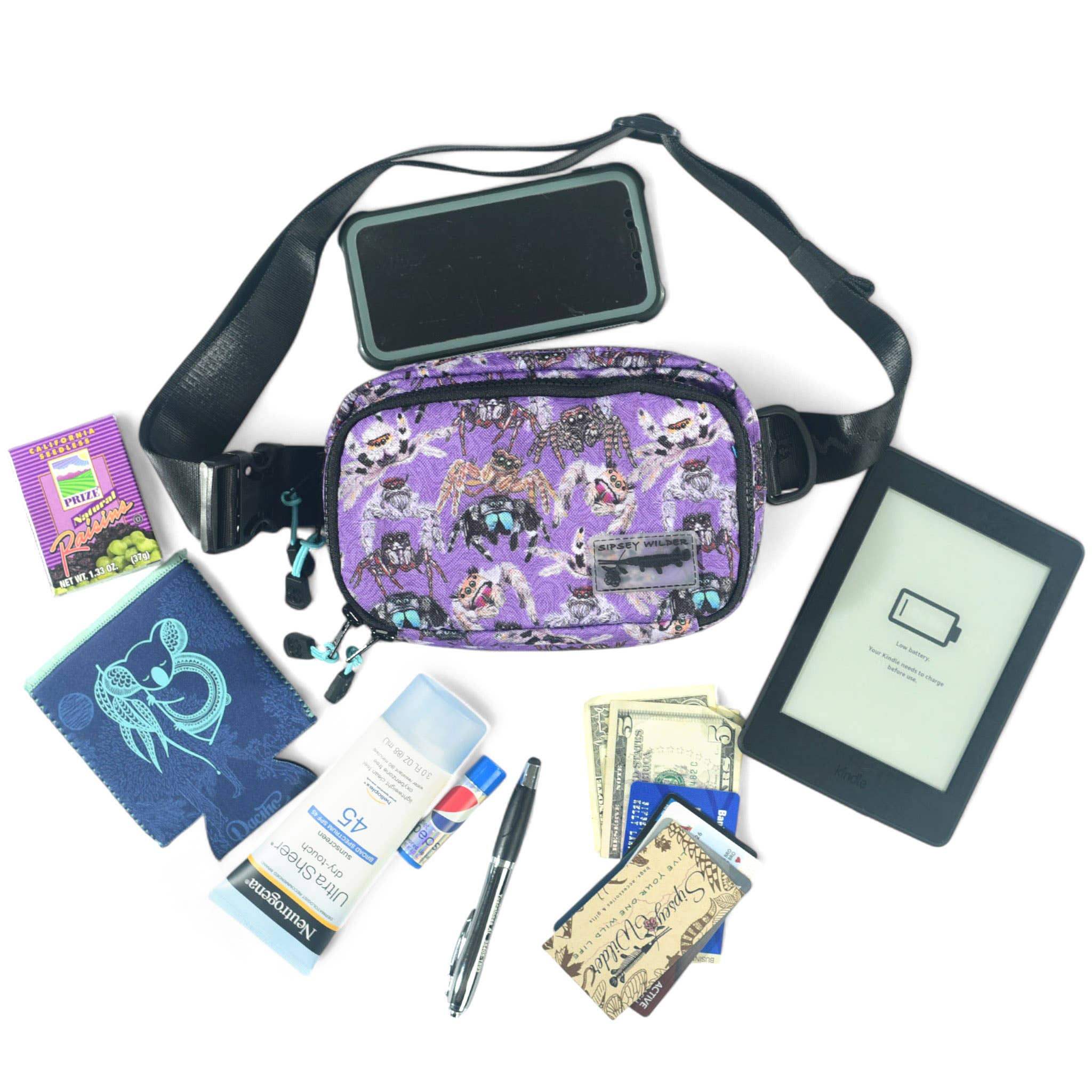 Sipsey Wilder - Wholesale Belt Bag - Women's - Jumping Spiders Wally Pack   1