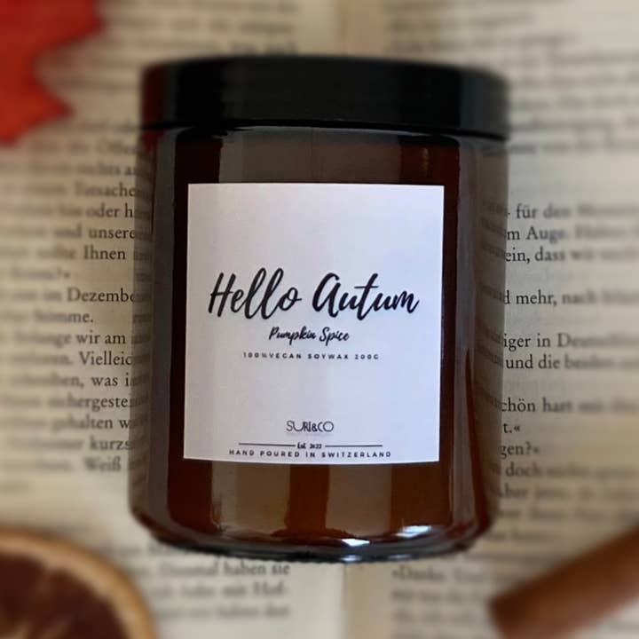 Suri & Co.Ch - Wholesale Jar/Filled Candle - Hello Autumn0