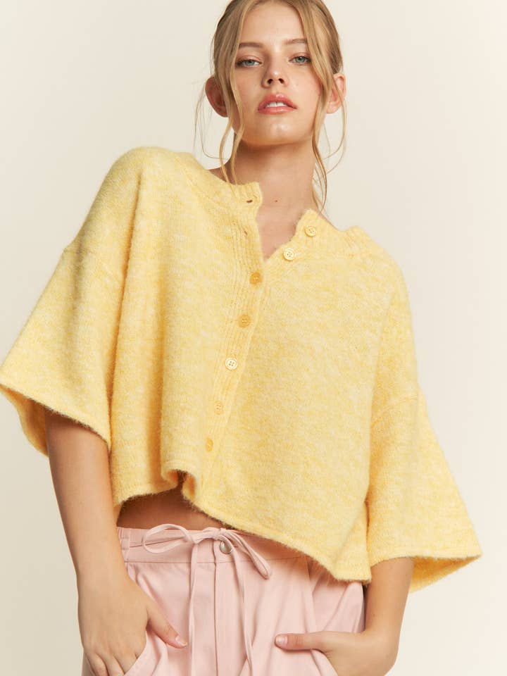 CANDESCENT - Wholesale Cardigan - Women's - Cropped Boxy Soft Knit Cardigan - LOU CARDIGAN19