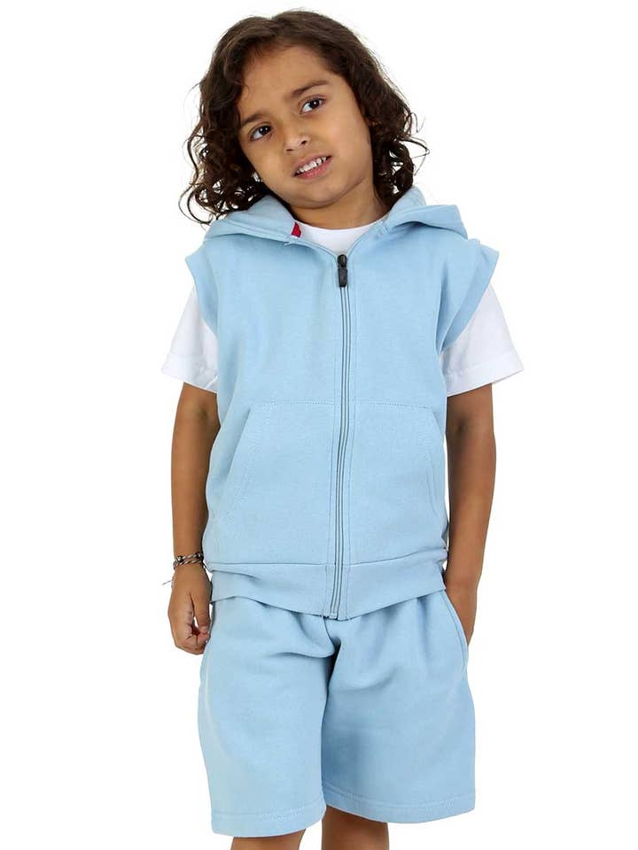 2-delige jeansvest en shorts voor kinderen voor wholesale door Trendy Toggs