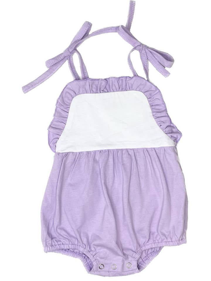 SALE Threaded Cotton Ruffle Tie Sunsuit 100% Cotton for wholesale by Love That Cotton