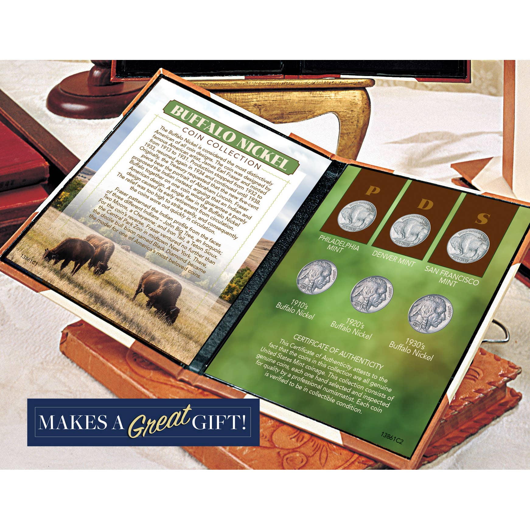 American Coin Treasures - Wholesale Keepsake Coin/Token - Buffalo Nickel Coin Set Genuine US Five Cent Coins2