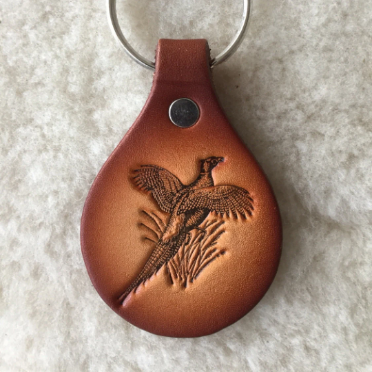 Lindy Leather - Wholesale Keychain - Unisex - Handmade Leather Wildlife Keychain - Hunting Fishing11