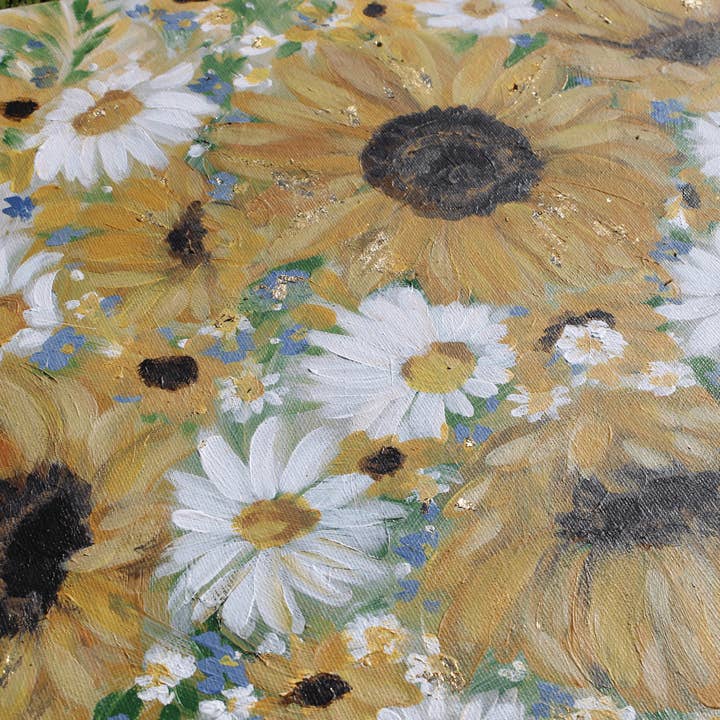 glad you're here co - Wholesale Painting/Drawing - Sunflower and Daisies Abstract Original Painting Acrylic9