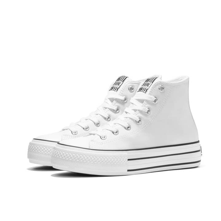 White Platform Hi-Top Sneakers Nappa para venta al por mayor de Break&Walk