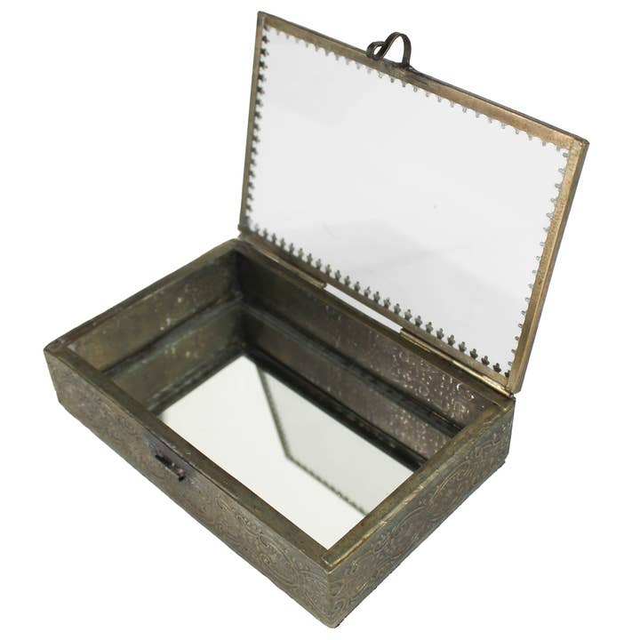 HomArt - Wholesale Jewelry Box/Organizer - Josephine Mirrored Box - Rect, Lrg
