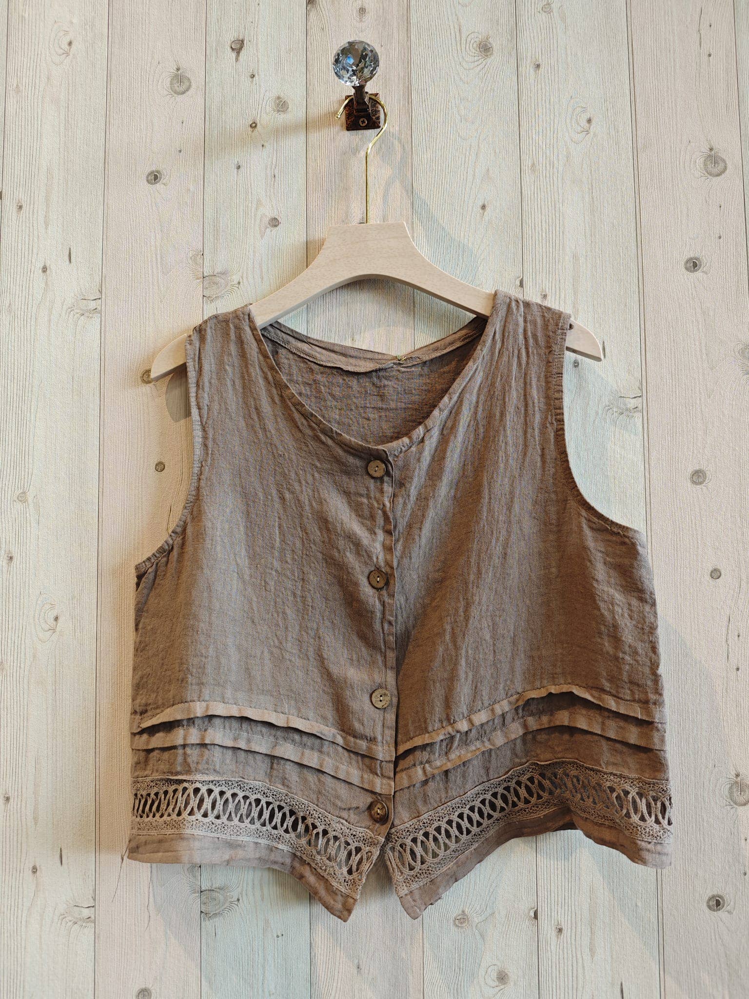 Linen & More – Colete - Mulher por atacado – REF 18098 COLETE LINHO 100%7