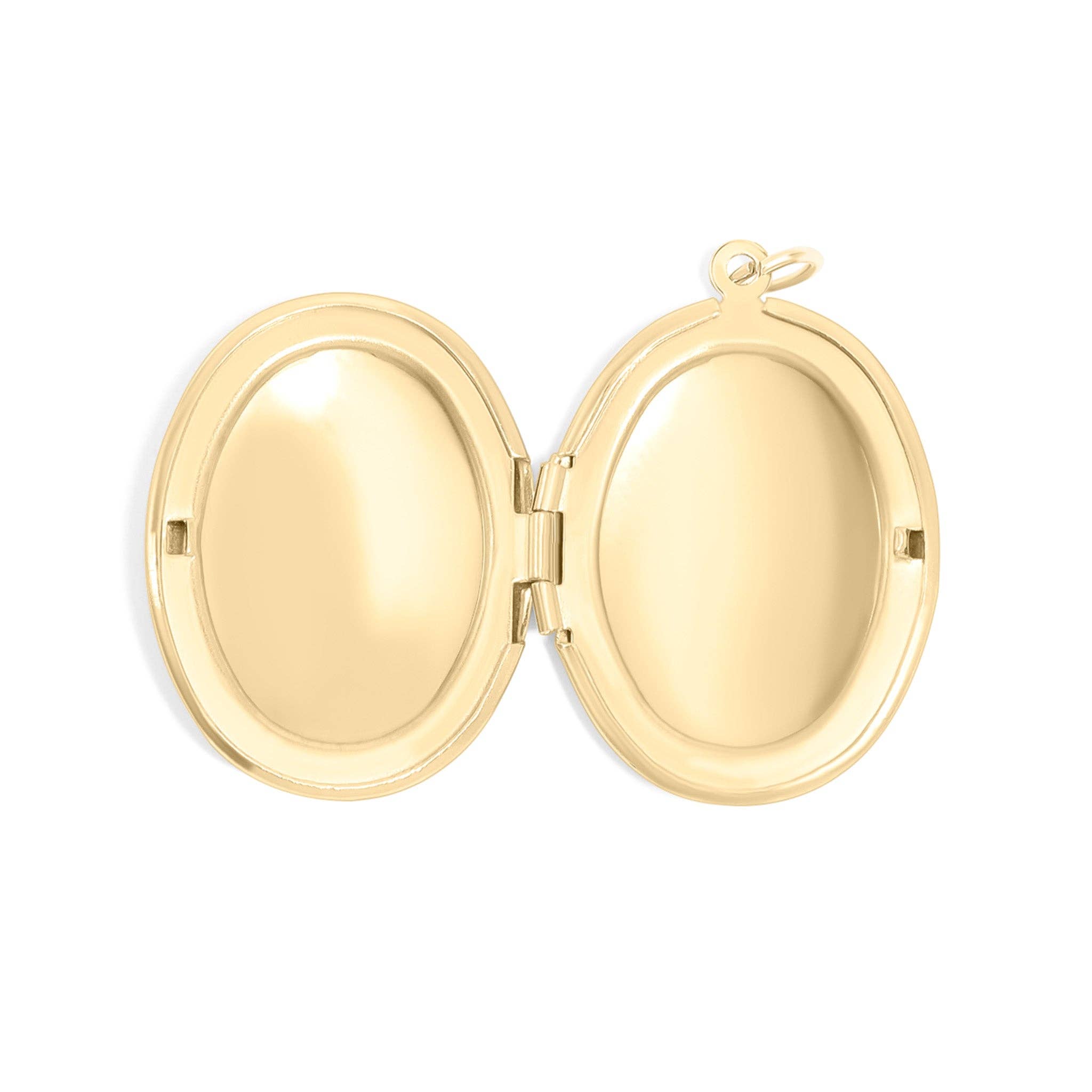 WJW - Wholesale Locket Necklace - Small - 18K Gold PVD Stainless Steel Oval Locket4