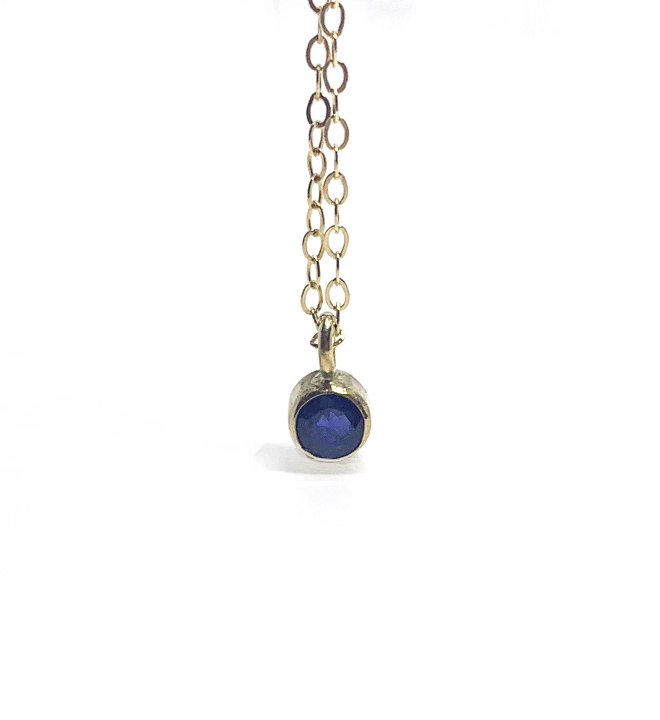 Selah Vie - Wholesale Pendant/Charm Necklace - 14K Sapphire Necklace1