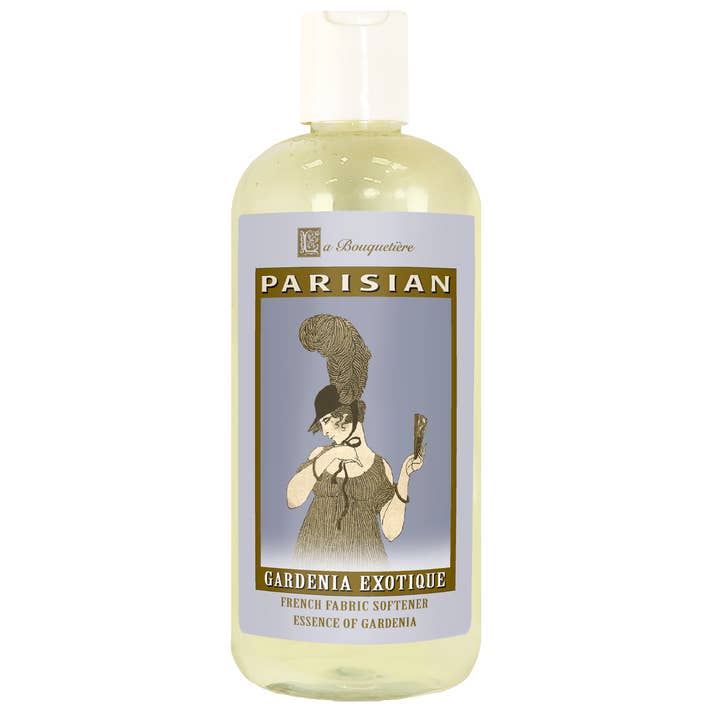 Gardenia Exotique Fabric Softener 19oz for wholesale by La Bouquetiere French Collections