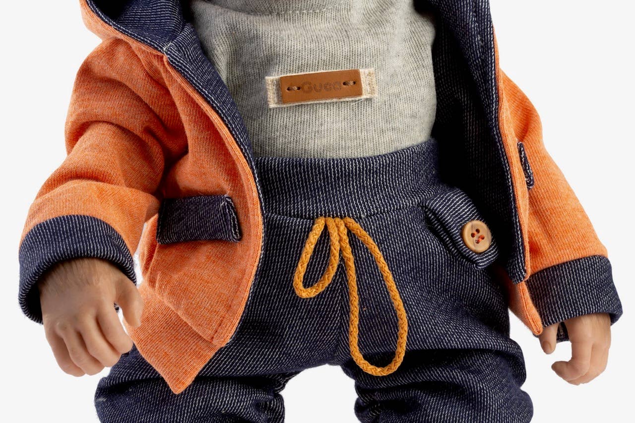 Muñecas GUCA - Wholesale Doll - Kids - REF. 986 MONO Reborn orange jacket and blue pants 32 cm2